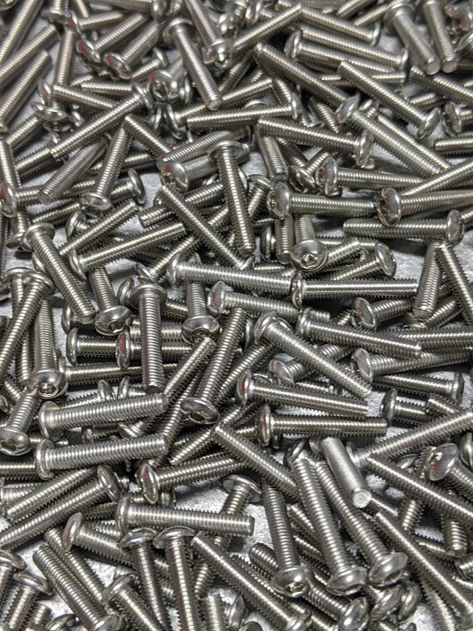 (25 pcs) 3mm x 16mm Button Head Stainless