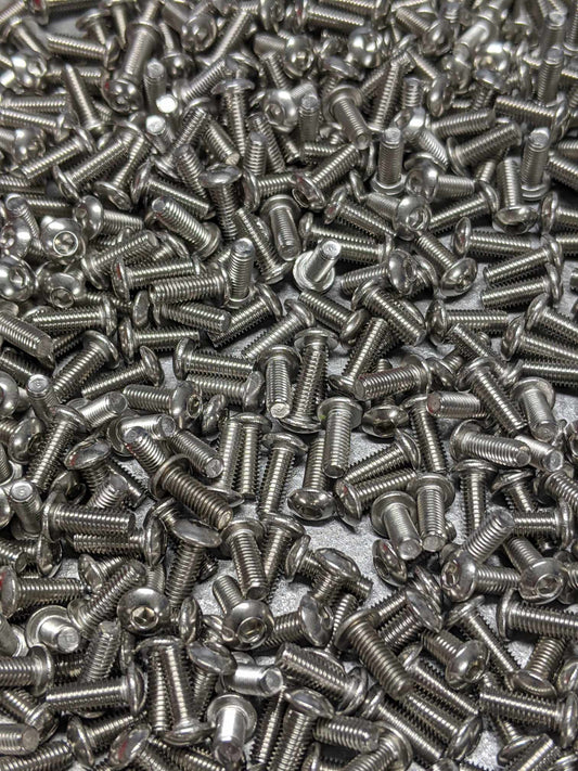 (25 pcs) 3mm x 8mm Button Head Stainless