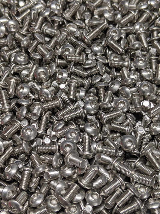 (25 pcs) 3mm x 6mm Button Head Stainless